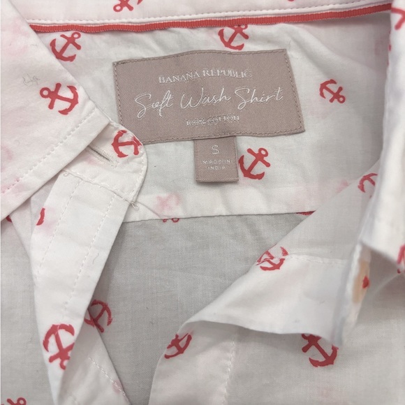 Banana Republic Nautical Soft Wash Button Down Size S. - Picture 3 of 7